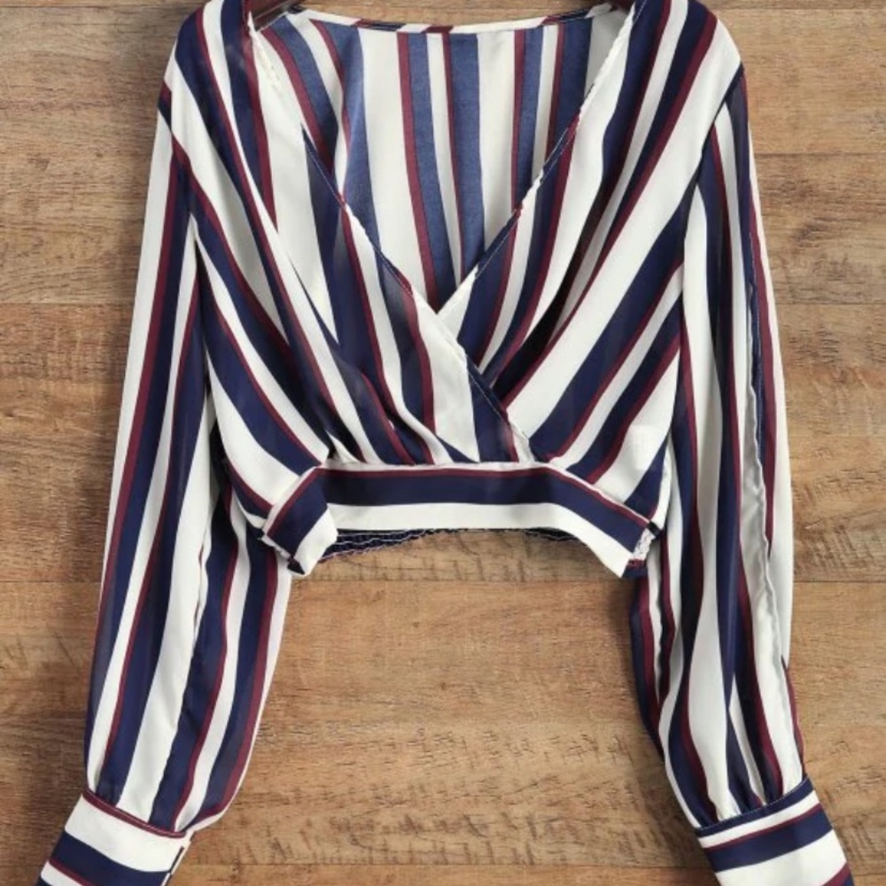 Zaful Striped Blouse